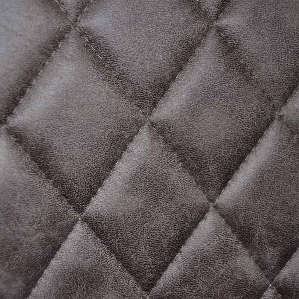 Sedia da sala pranzo Alma in microfibra nabuk marrone con gambe in metallo nero