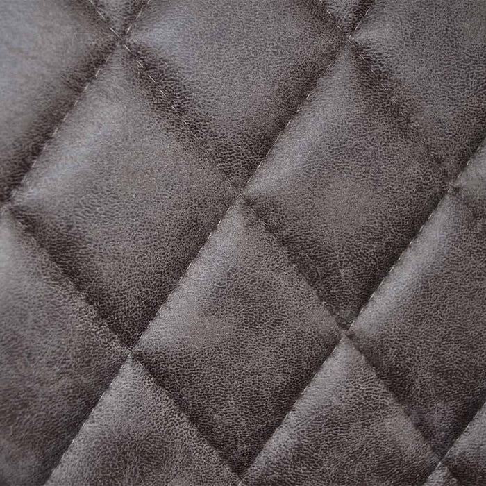 Sedia da sala pranzo Alma in microfibra nabuk marrone con gambe in metallo nero