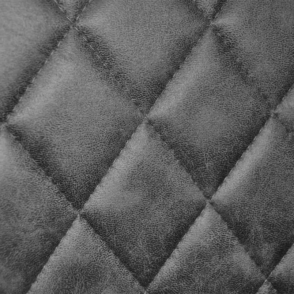 Sedia da sala pranzo Alma in microfibra nabuk grigio scuro gambe in metallo nero