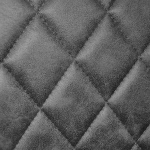 Sedia da sala pranzo Alma in microfibra nabuk grigio scuro gambe in metallo nero