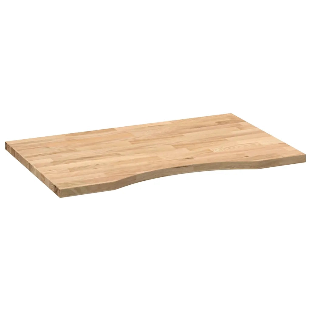 Piano Scrivania 80x50x2,5 cm Rovere Massello Non Trattato 4009007