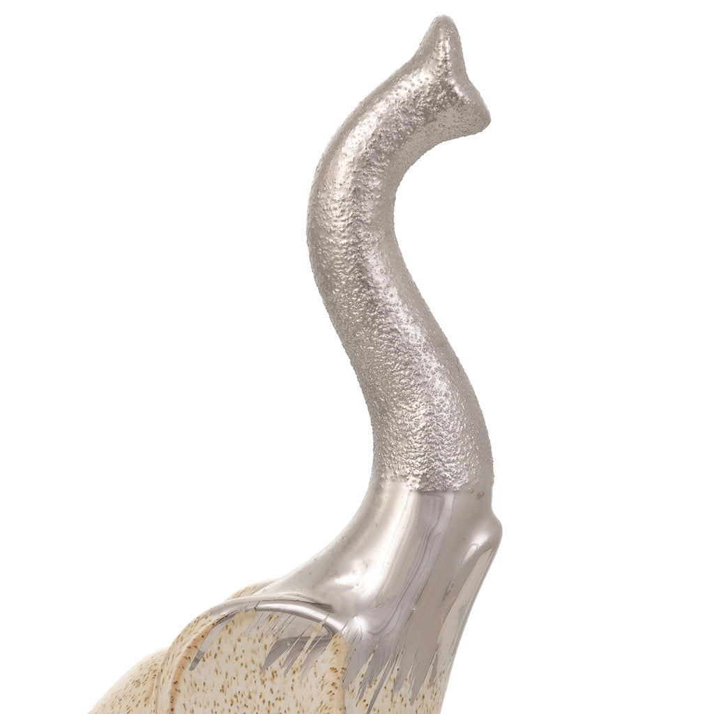 Elefante decoro ceramica argento 11,5x7x28h
