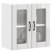 Pensile da Cucina con Porta in Vetro Lucca Bianco Lucido