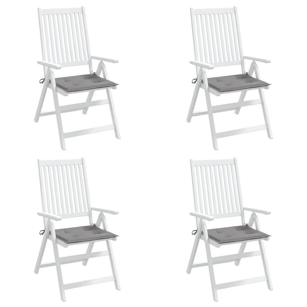 Cuscini per Sedia 4 pz Grigi 40x40x4 cm in Tessuto Oxford