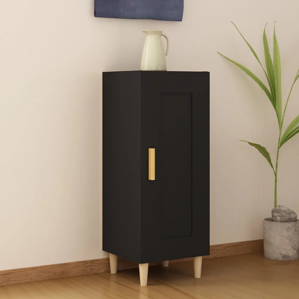 Credenza Nero 34,5x34x90 cm in Legno Multistrato 812412