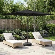 Parasol da giardino con luci LED e base 200 x 300 cm Poliestere 42036245