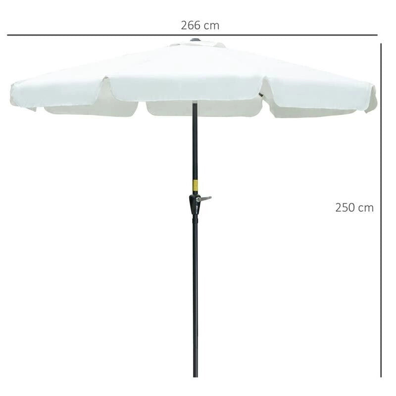 OMBRELLONE DA GIARDINO ROTONDO 266 X 250 CM BEIGE