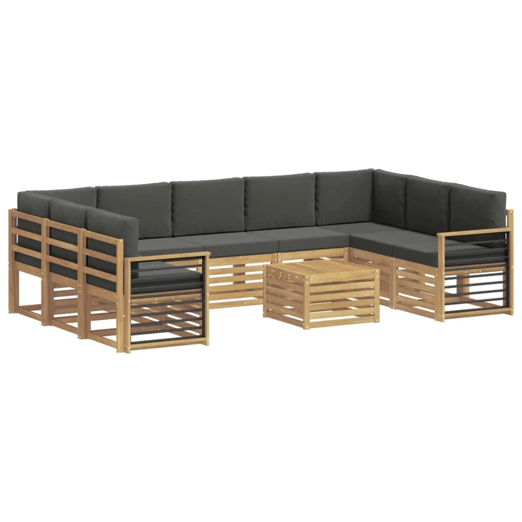 Set di divani da esterno 8 pcs Bianco e Antracite