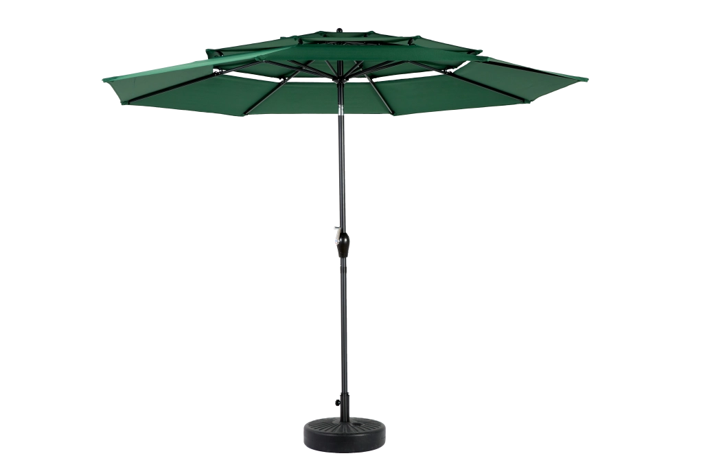 OMBRELLONE DA GIARDINO 10 FT In acciaio Verde scuro inclinabile