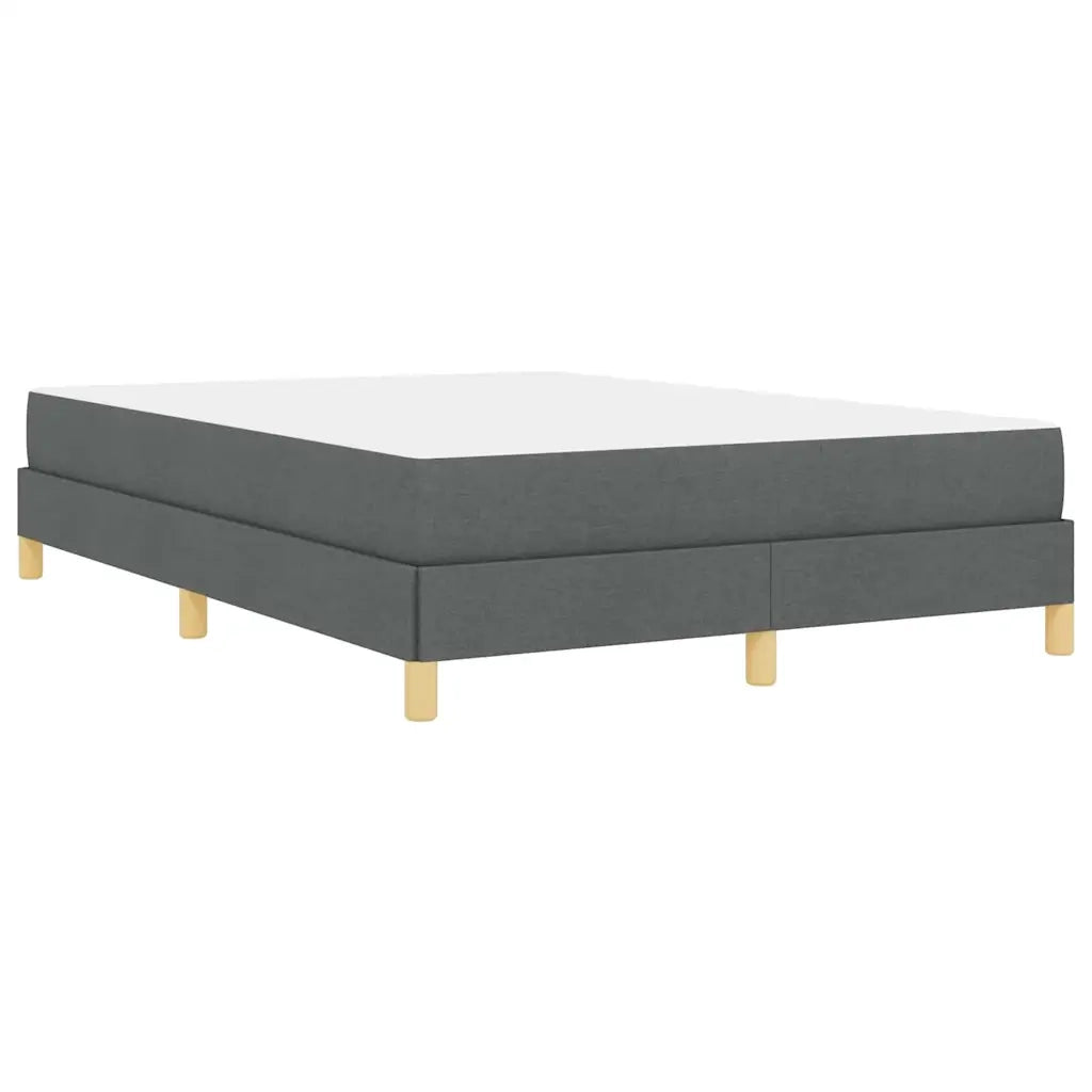 vidaXL Letto a molle Grigio scuro e Marrone 140 x 200 cm