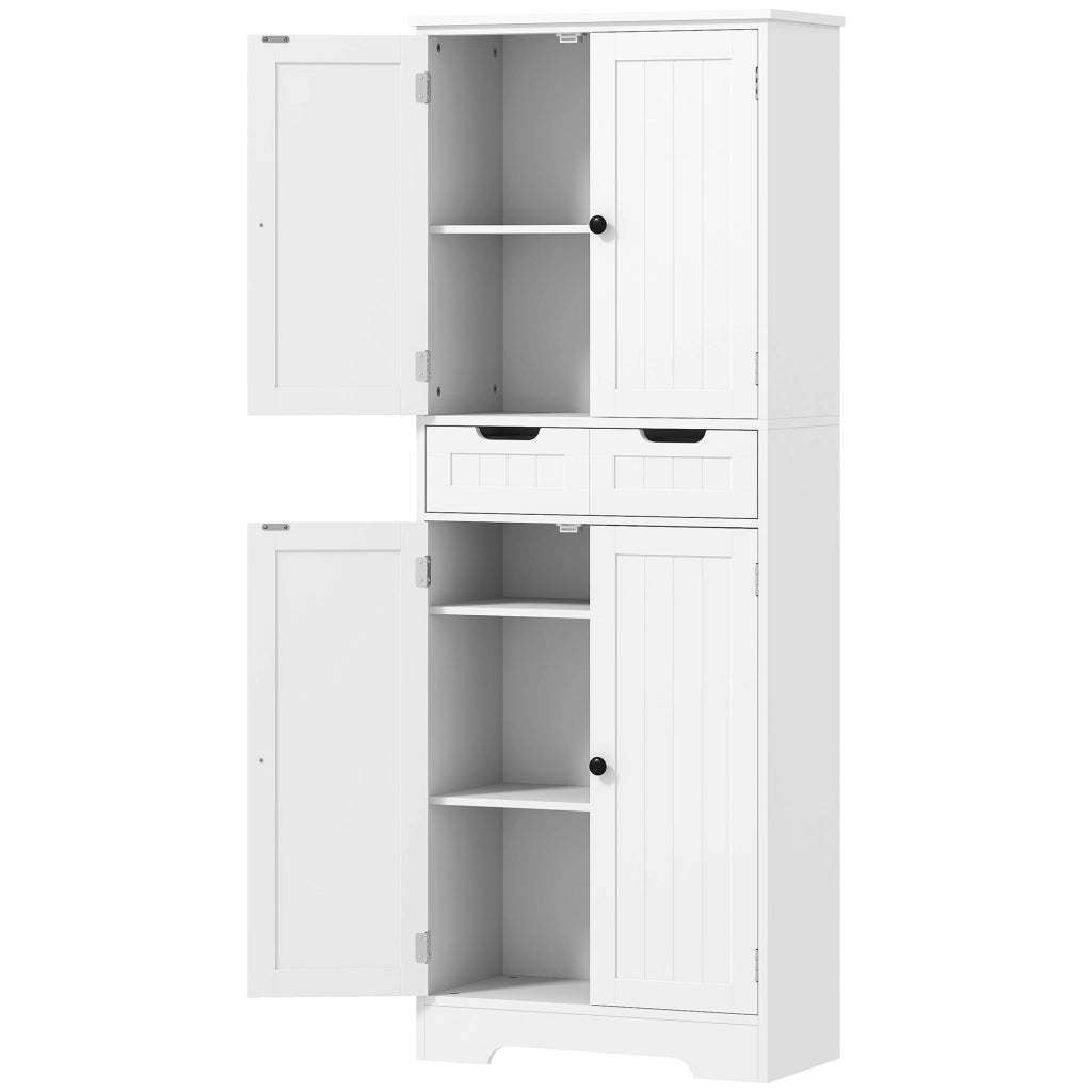 Mobile da bagno con cassetto, ante e ripiano regolabile ¨C Zephmum ¨C Bianco 60x30x160 cm