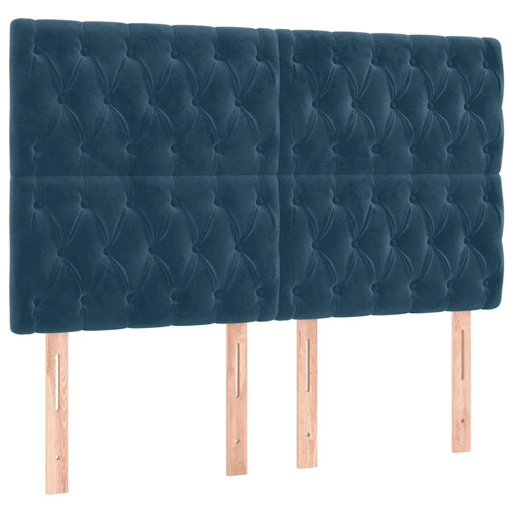 Giroletto senza Materasso Blu Scuro 160x200 cm in Velluto 3125950