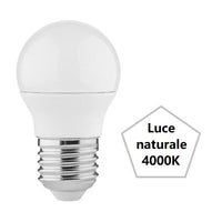 LAMPADINA SFERETTA A LED 7,2W E27 LUCE NATURALE 4000K BOT LIGHTING