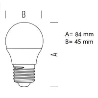 LAMPADINA SFERETTA A LED 7,2W E27 LUCE NATURALE 4000K BOT LIGHTING