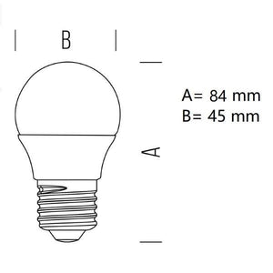LAMPADINA SFERETTA A LED 7,2W E27 LUCE NATURALE 4000K BOT LIGHTING