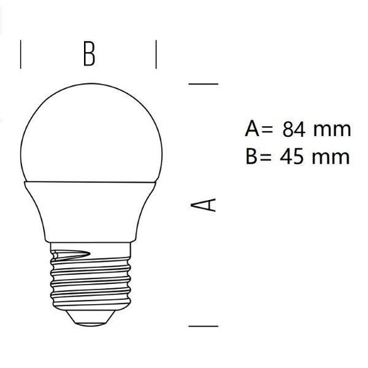 LAMPADINA SFERETTA A LED 7,2W E27 LUCE NATURALE 4000K BOT LIGHTING