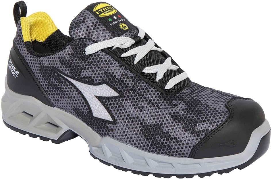 Scarpe antinfortunistiche grigie Diadora Utility Shark Stable Impact Low S1P SRC ESD N.45