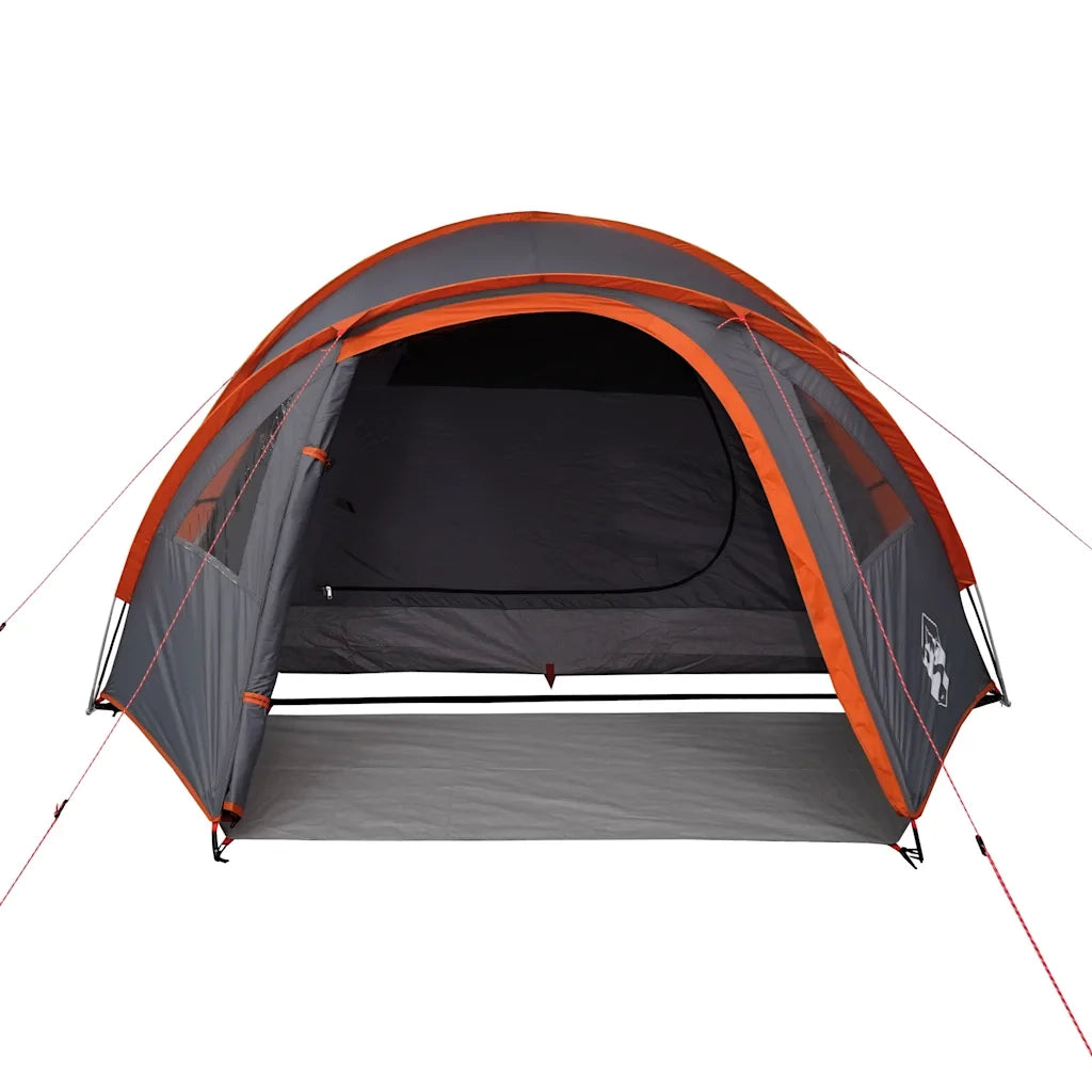 Tenda da Campeggio a Cupola 4 Persone Arancione Impermeabile 94351