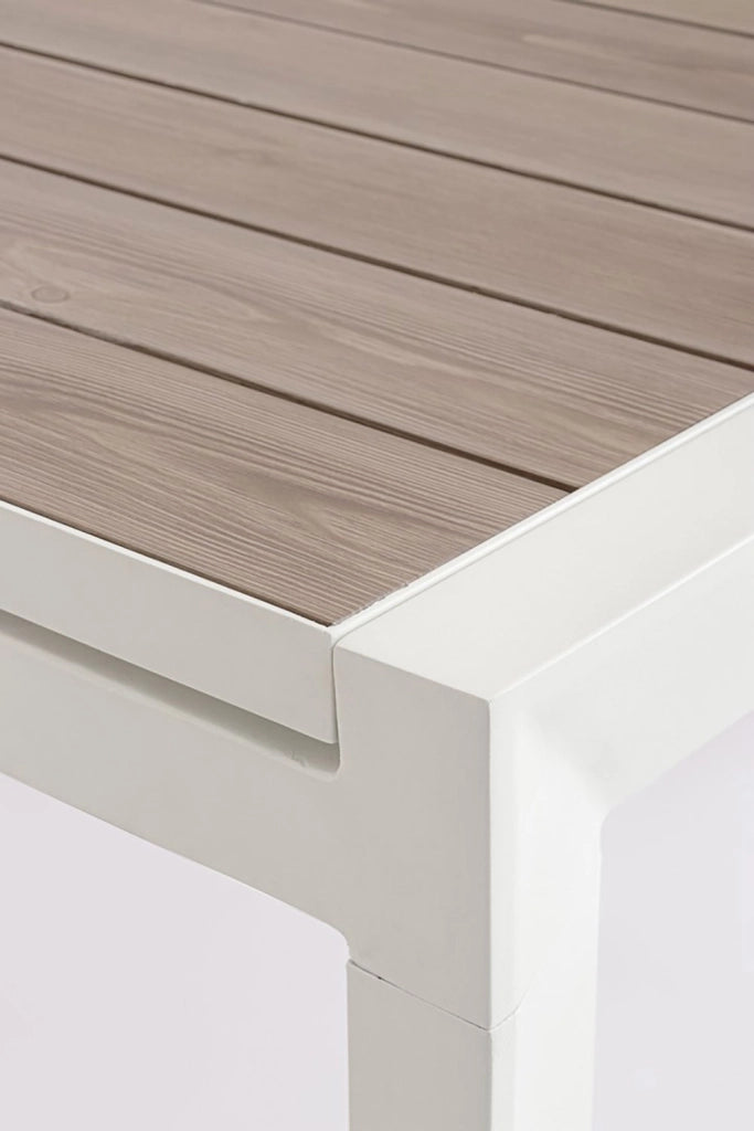 Tavolo Allungabile da Esterno 160-240x100x75h cm in Alluminio e Polywood Belmar Vapor