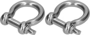 Anello di fissaggio D-ring - 2 pezzi - Acciaio inossidabile - Capacità di carico massima 800 kg - Facile da fissare