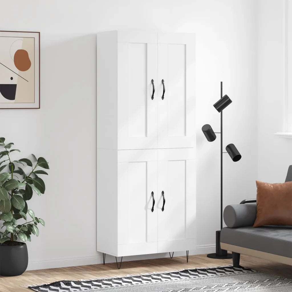 Credenza Bianca 69,5x34x180 cm in Legno Multistrato 3199713