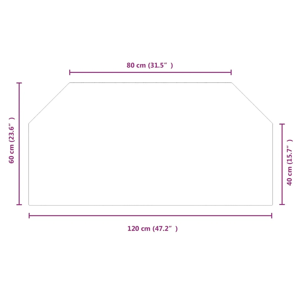 Piastra in vetro per camino Trasparente 120 x 60 cm Vetro 353867