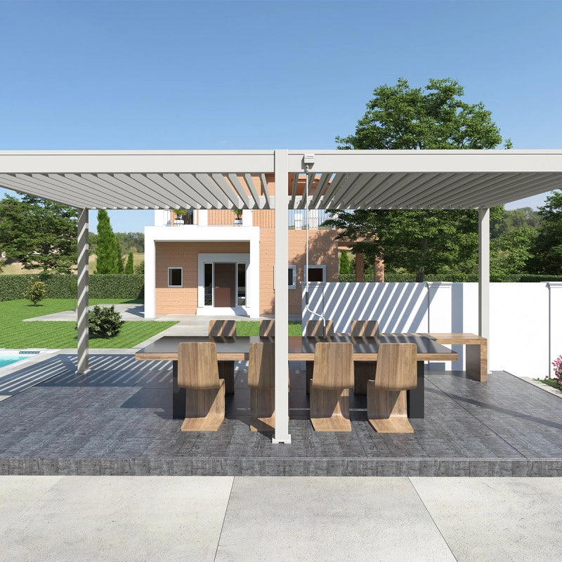 Pergola bioclimatica Ombréa® VS autoportante 3x6M - Bianco