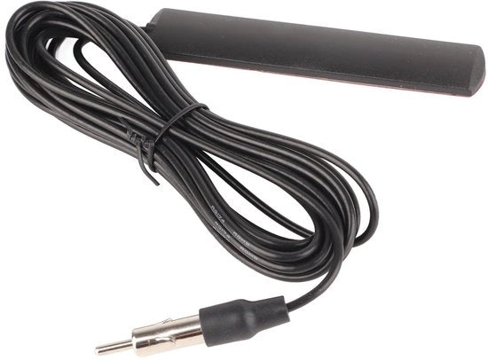 Antenna universale per auto - Antenna FM - Antenna per parabrezza con attacco - Cavo di 5M - Materiale in plastica - Portata di frequenza 85-112MHz - Antenna per radio