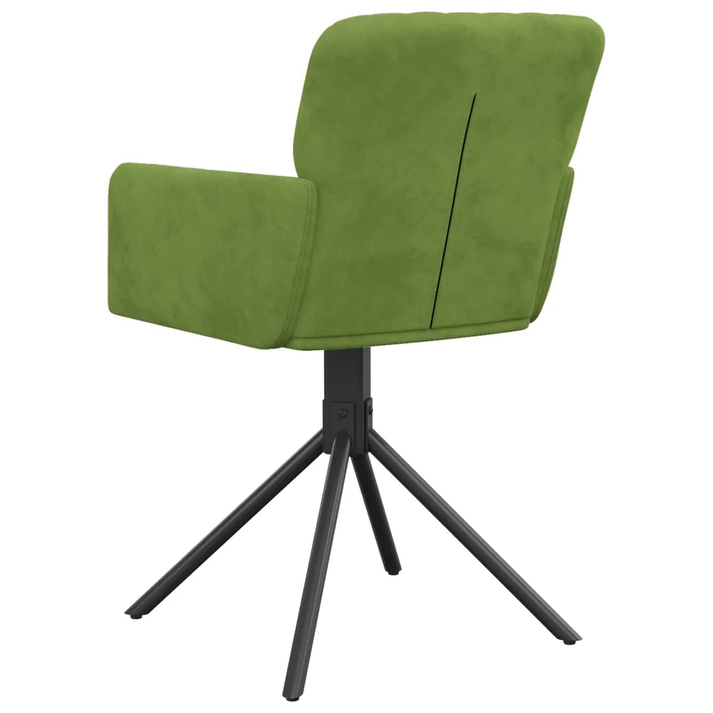 Sedie da Pranzo Girevoli 2 pz Verde Chiaro in Velluto 344793