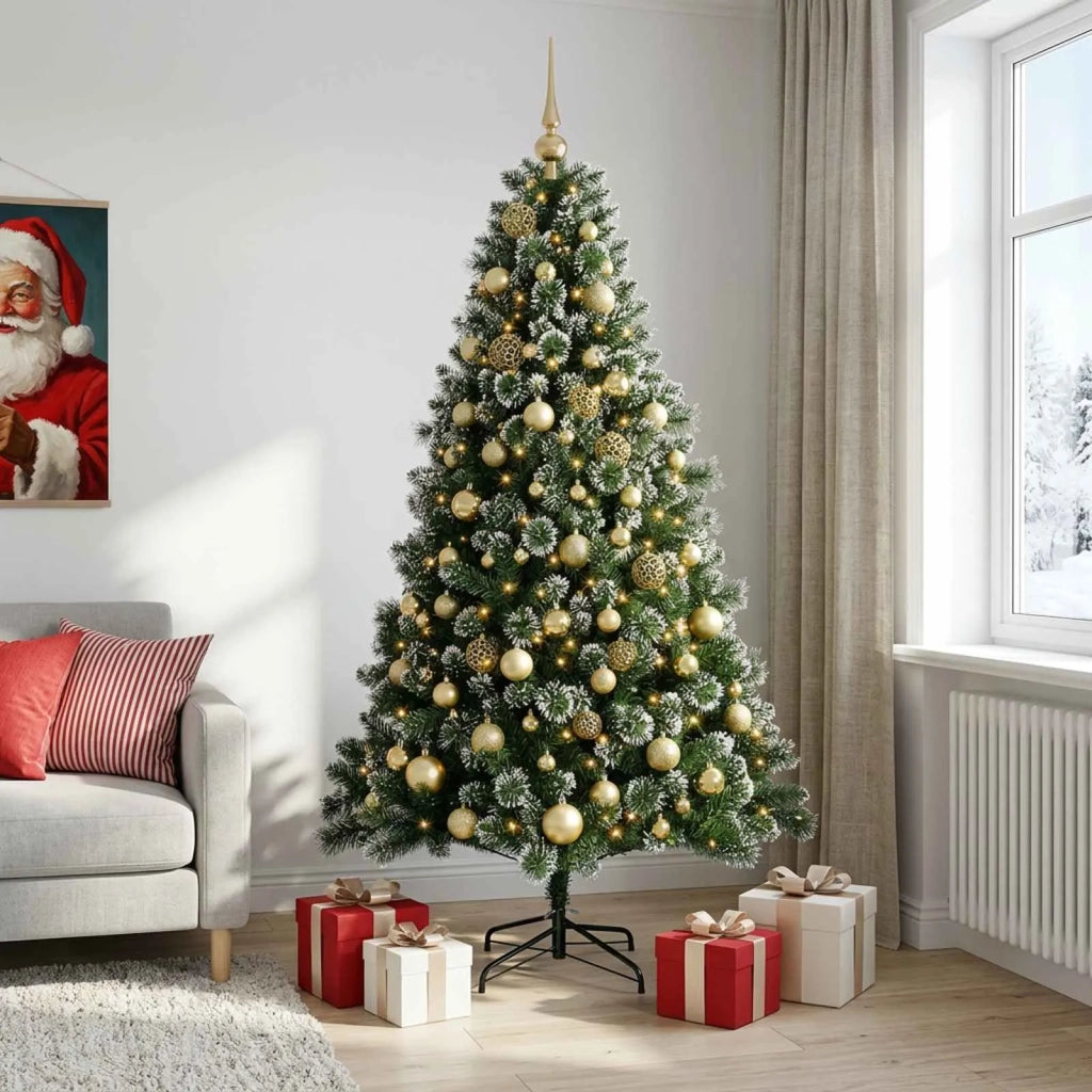 Albero di Natale artificiale con palline 210 cm 300 LED 3461268