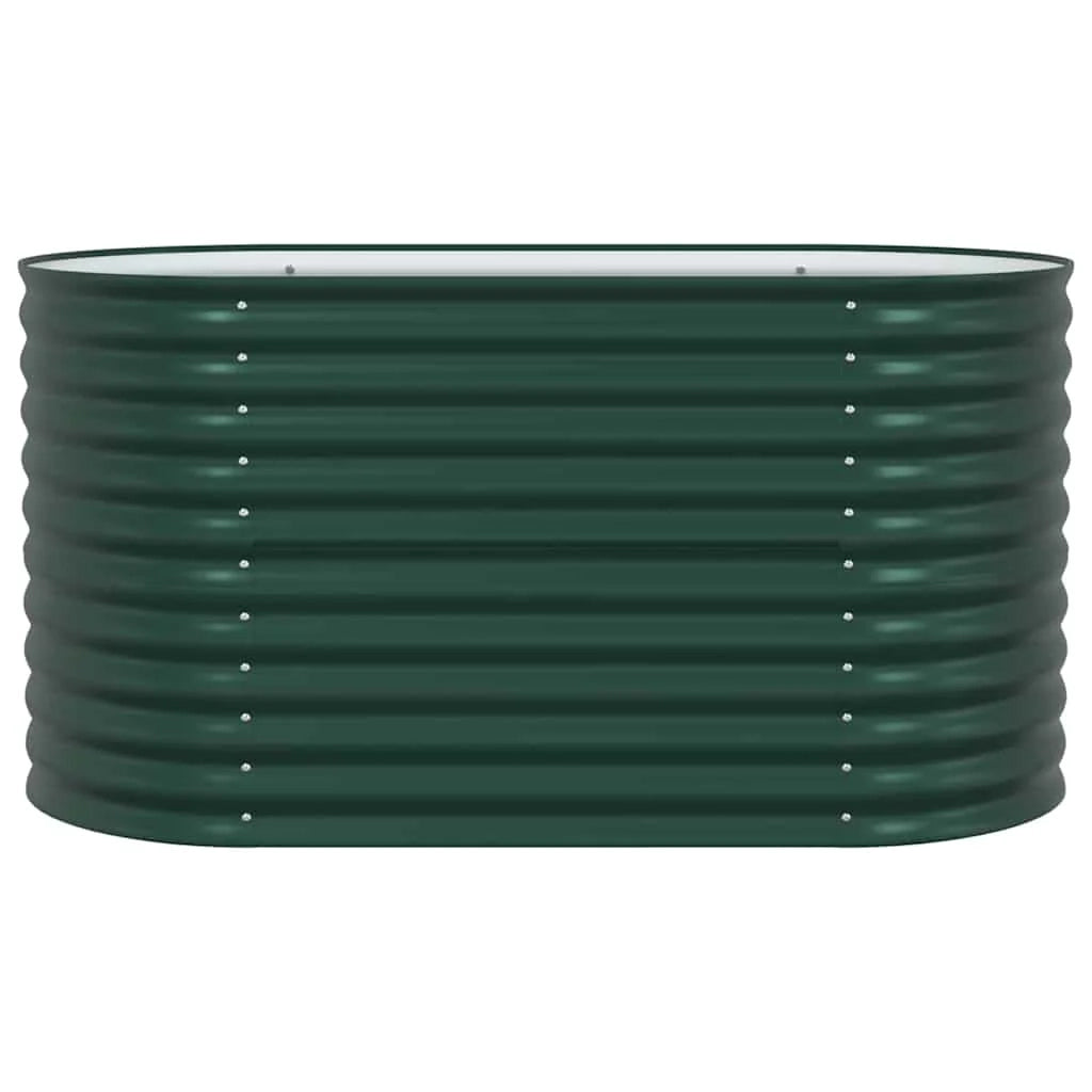 Fioriera rialzata moderna e minimalista per terrazza o giardino 160 x 80 x 81 cm acciaio verde 02_0058905