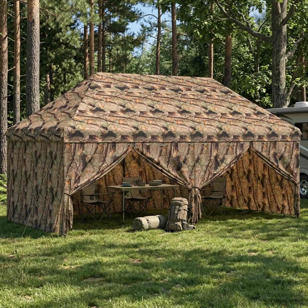 Gazebo Pop-up con 4 Pareti 3 x 6 m Mimetico Foresta 42036838
