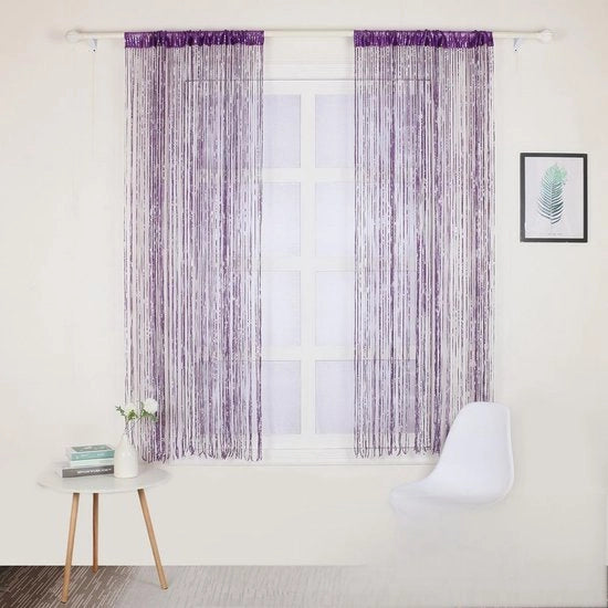 Gordino per porte 100cm*200cm - decorazione di festa di compleanno e matrimonio - tenda di schermo con linea codificata - decorazione di soggiorno per matrimonio - tenda da parete - schermo per porte - tenda da appendere - tenda per separare spazi
