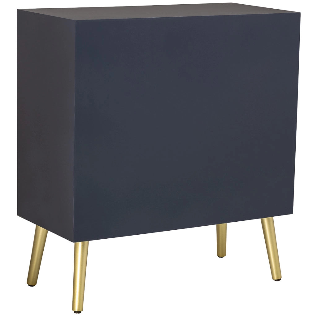 Cassettiera in legno nero 72.5x35x79h cm