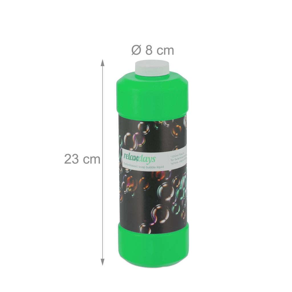 Set di 2 flaconi di soluzione per bolle di sapone 1 L atmosfera festosa colorata in plastica trasparente 13_0013993