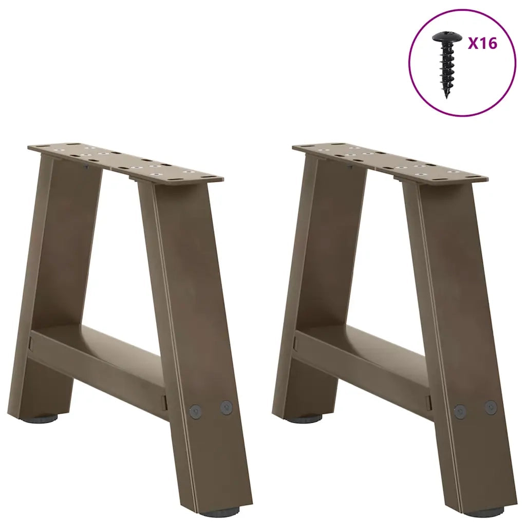 Gambe per Tavolino da Caff¨¨ a Forma di A 2 pz-Set di 2 Gamba per Tavolo 30x(30-31) cm Acciaio