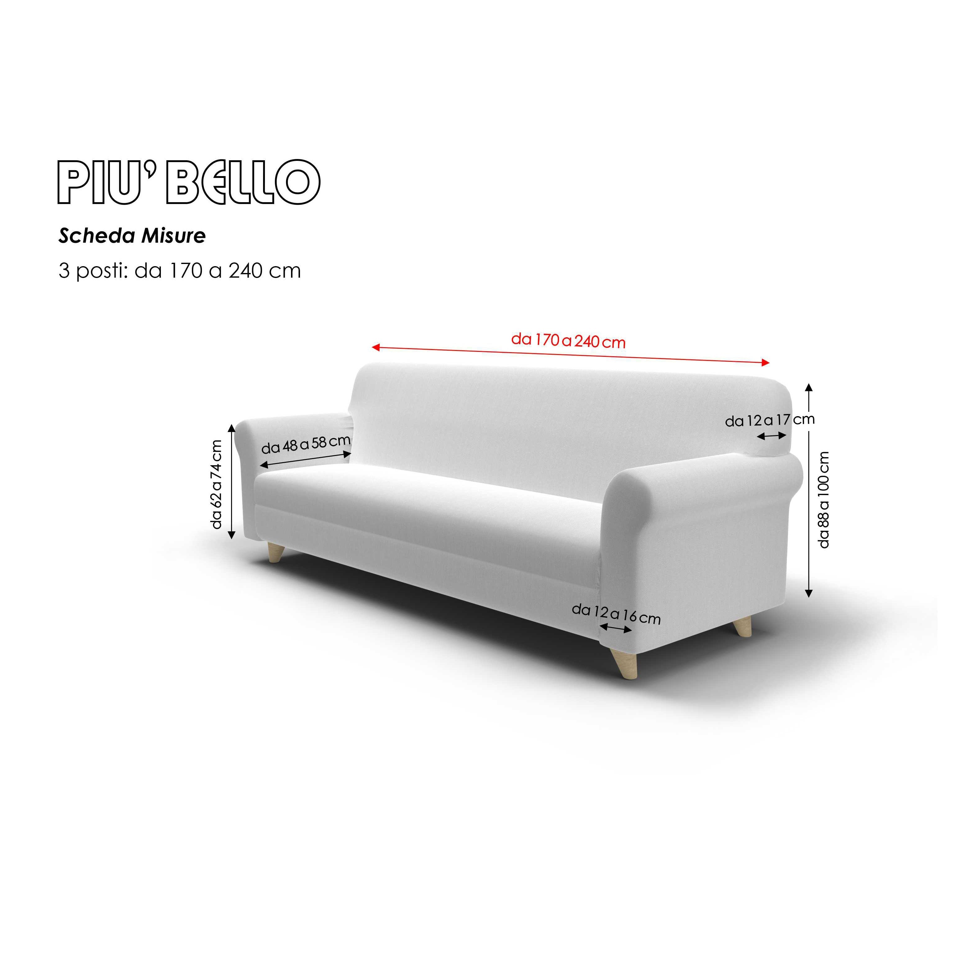 Copridivano Elasticizzato in Tessuto Panna 2 Posti