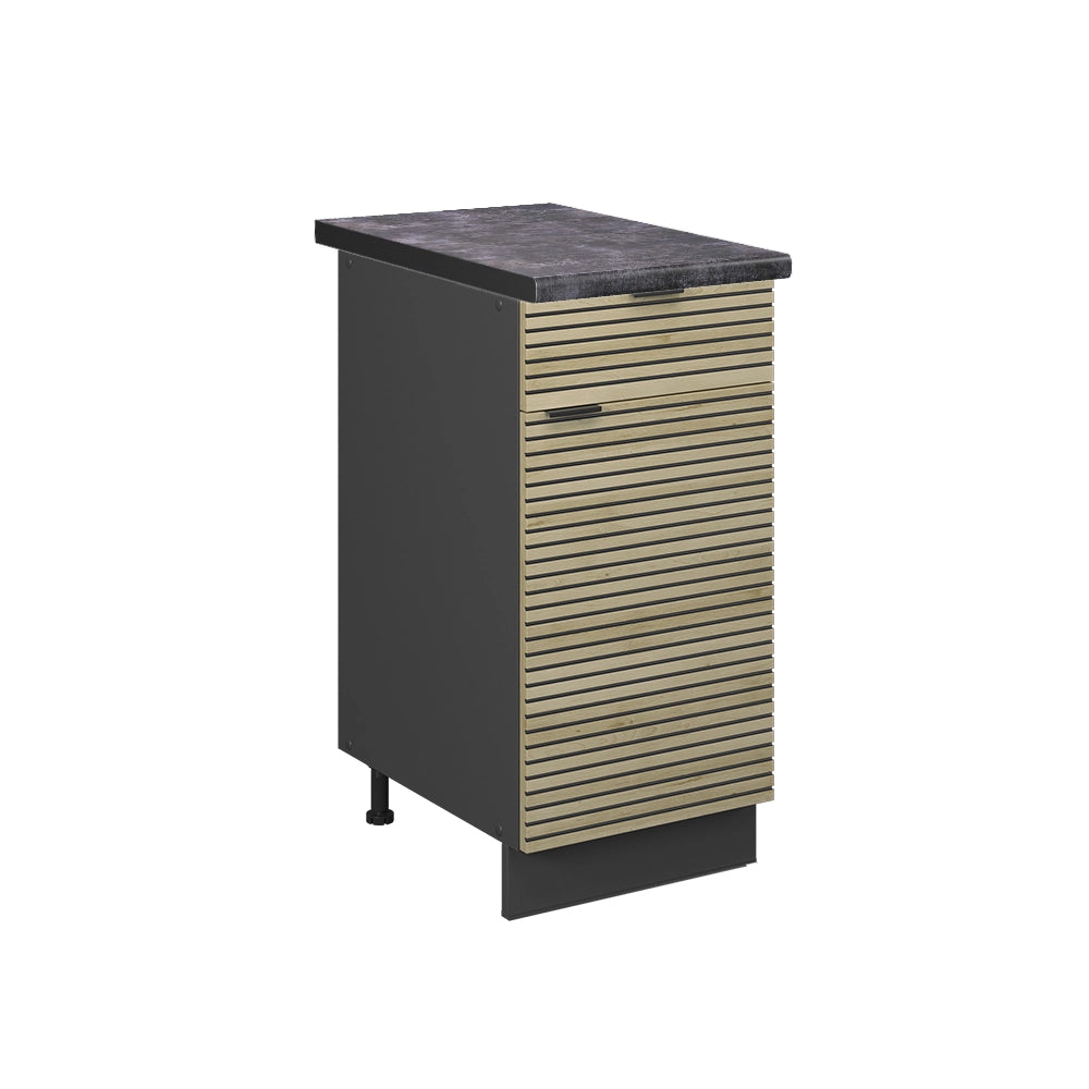 Mobiletto base per cucina Fame-Line Pannello in quercia/Antracite 40 cm, PL Antracite Vicco