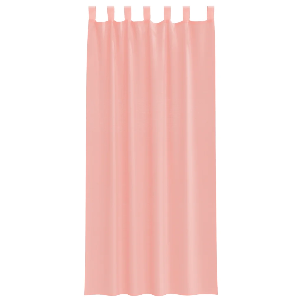 Tende in Voile con Passanti 2 pz Rosa 140x225 cm 4102288