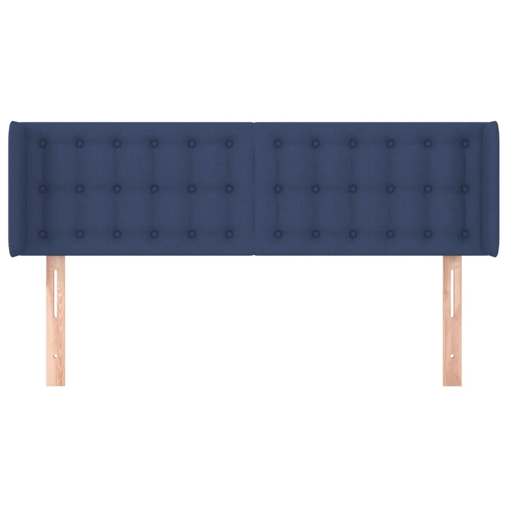 Testiera ad Orecchio Blu 147x16x78/88cm in Tessuto 3119206