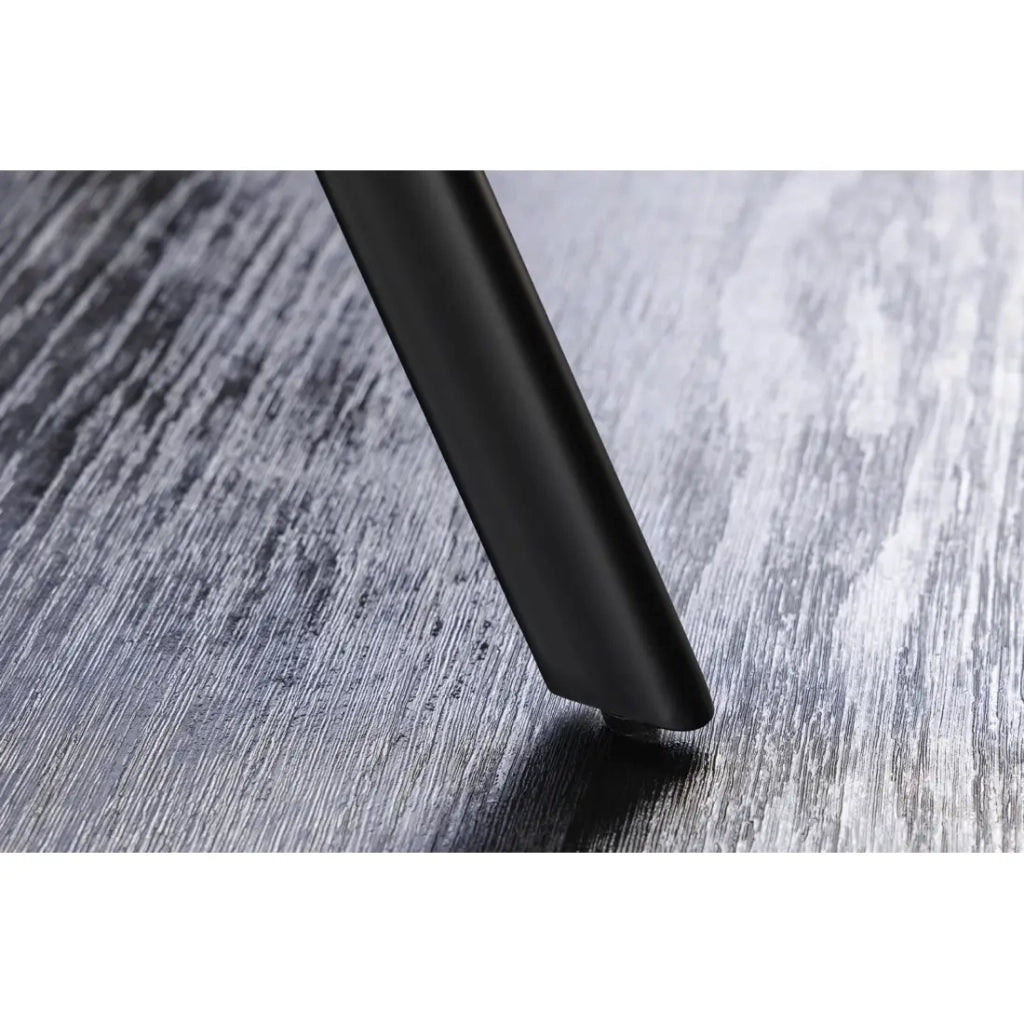 Tavolo da pranzo SOREN – Effetto pietra e metallo – 100 cm – Rotondo – Stile moderno