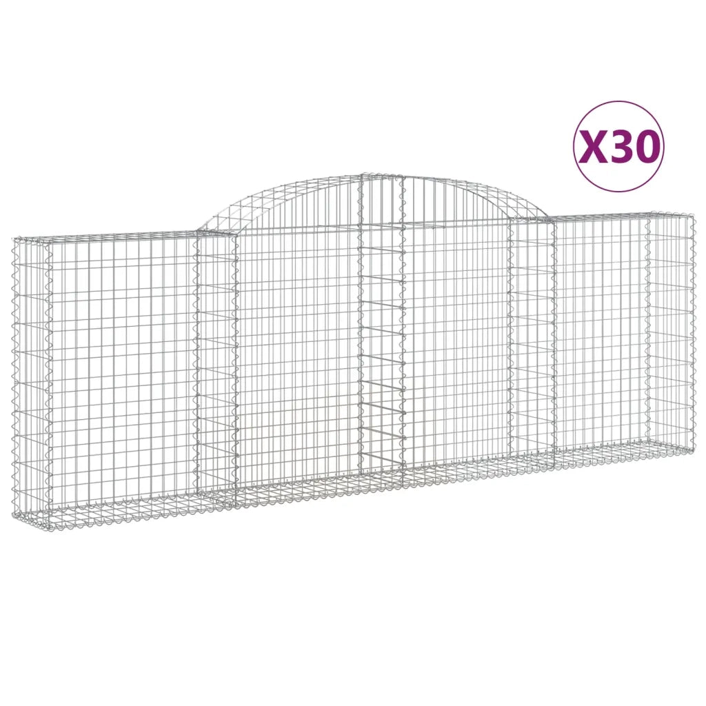 Cesti Gabbioni ad Arco 30 pz 300x30x100/120 cm Ferro Zincatocod mxl 101106