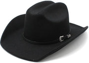 Cappello da cowboy per signora/Signore, piccolo, corto, bordo ampio, adatto per spiaggia, cowgirls, allevatori e cowboy - nero