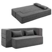 Divano letto 2 posti ¨C Zephmum ¨C Tessuto grigio