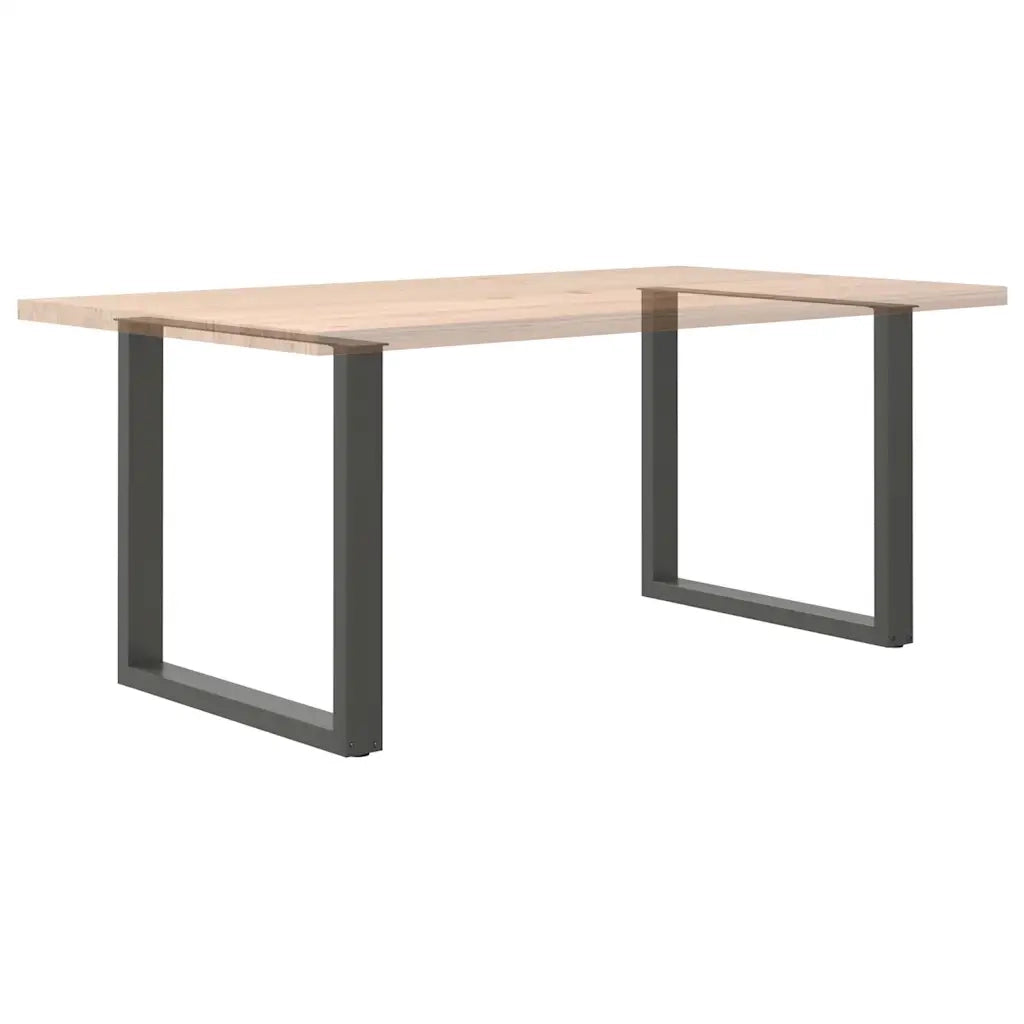 Gambe per tavolo da pranzo a forma di U 2 pz Antracite 80x(72-73) cm Acciaio