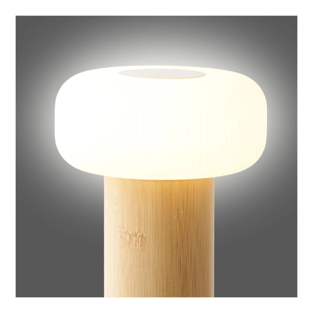 Lampada da Tavolo Stafford, Marrone, Bamboo, 13,5x13,5x18 cm