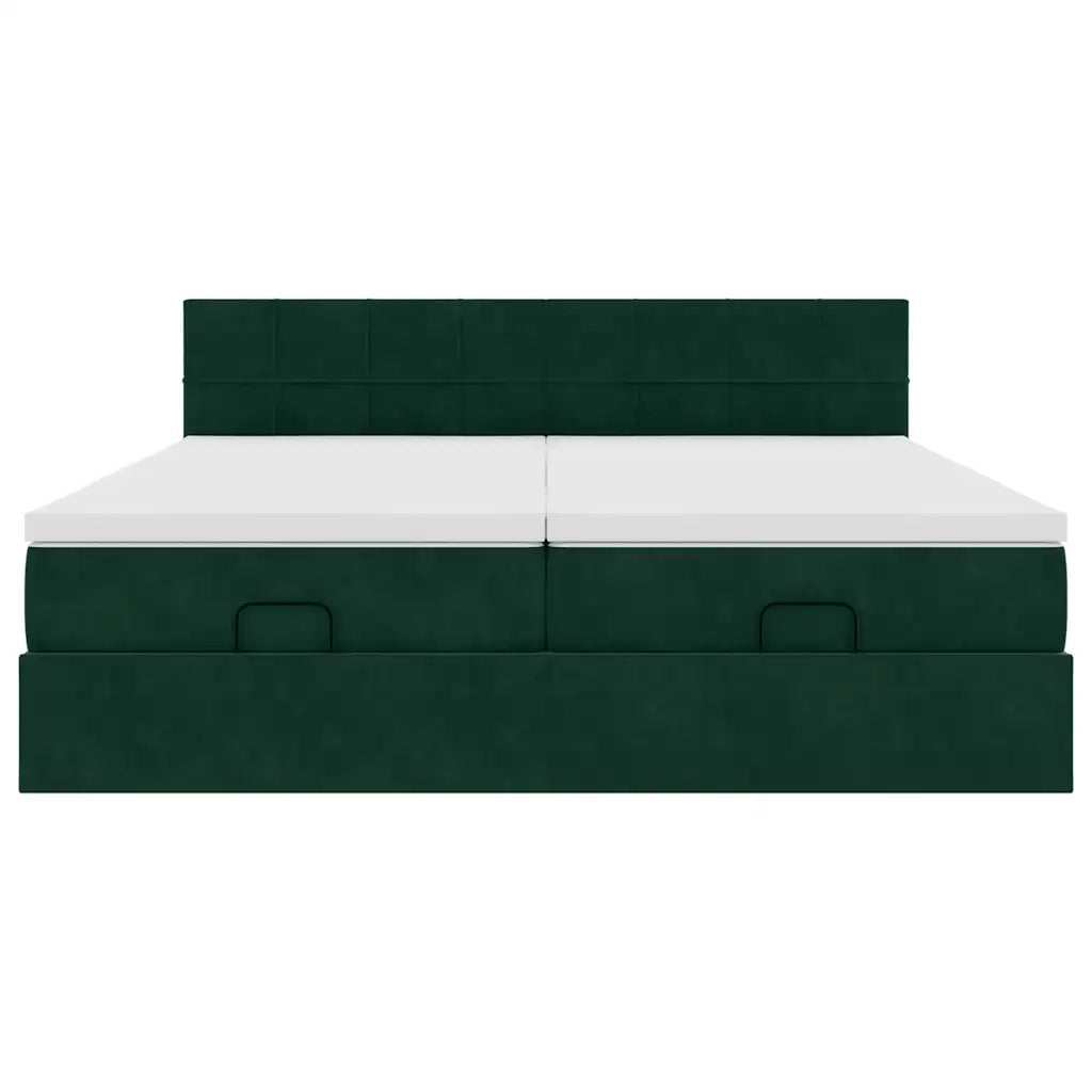 vidaXL Struttura Letto Pouf con Materassi 200x200 cm Velluto
