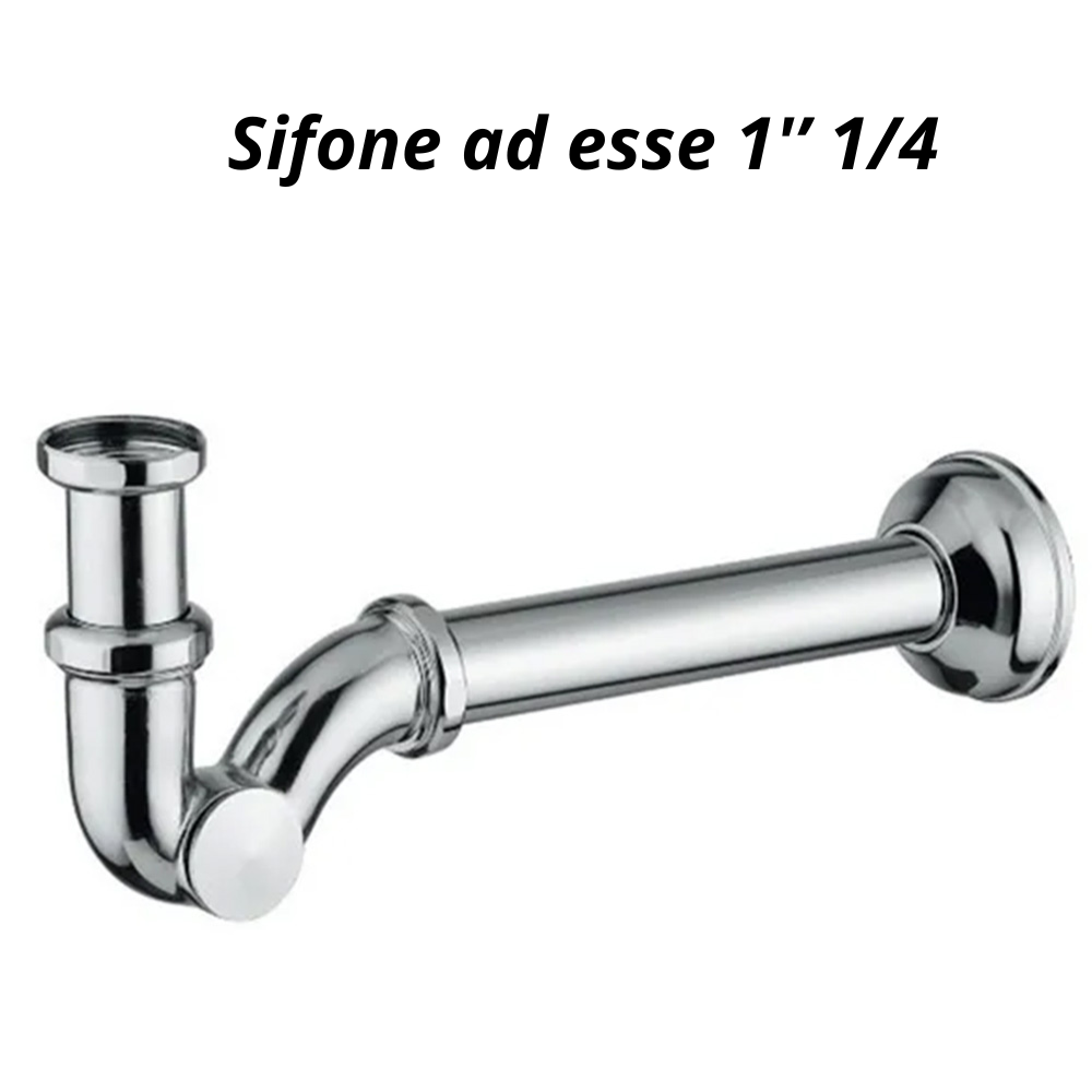 Rubinetto sottolavabo sfera filtro cromato completo sifone esse