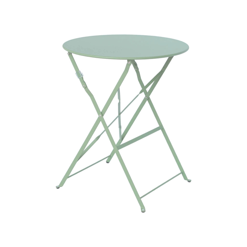 Tavolo da giardino bistrot pieghevole in acciaio, 2 posti, ø60cm,