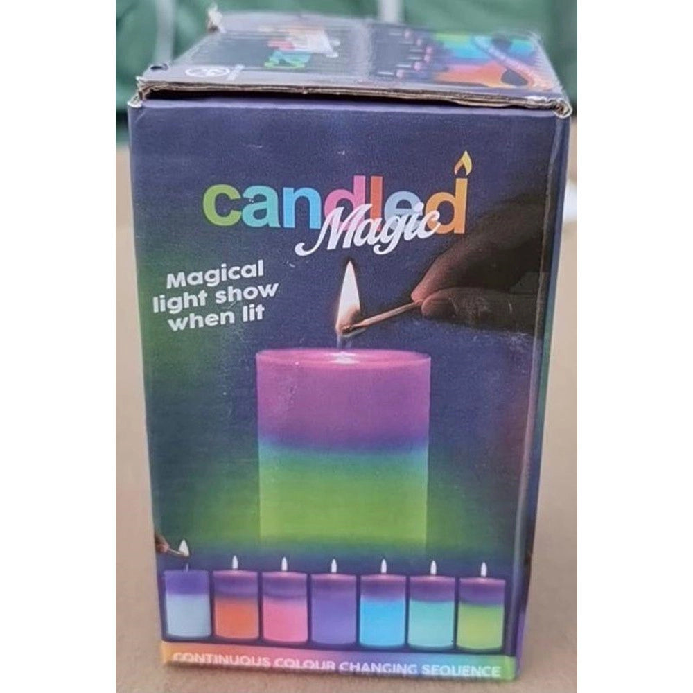 Trade Shop - Candela Di Cera Magica Si Illumina Quando Accesa Con Fiamma Reale Luce Continua 6 Colori -